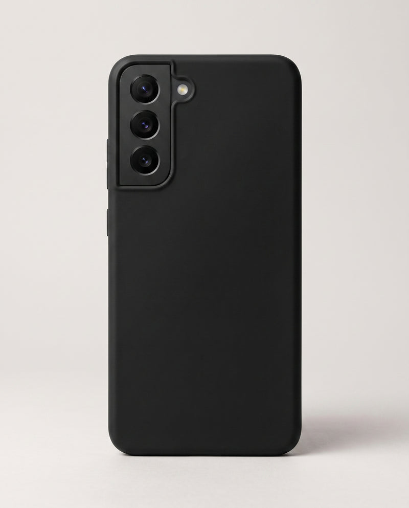 Svart símahulstur á Samsung S25