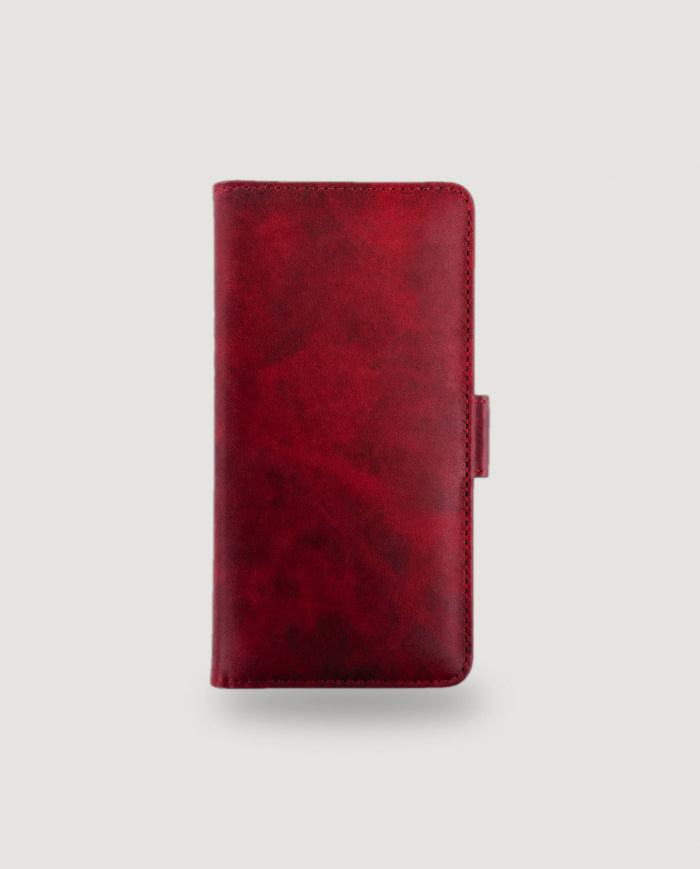 Leður Flip veski | Rautt