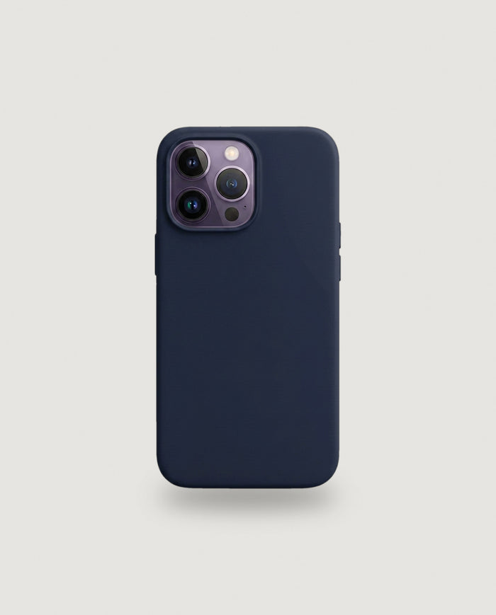 Sílikon hulstur | Dökkblátt (iPhone 14 Pro Max / Venjulegt)