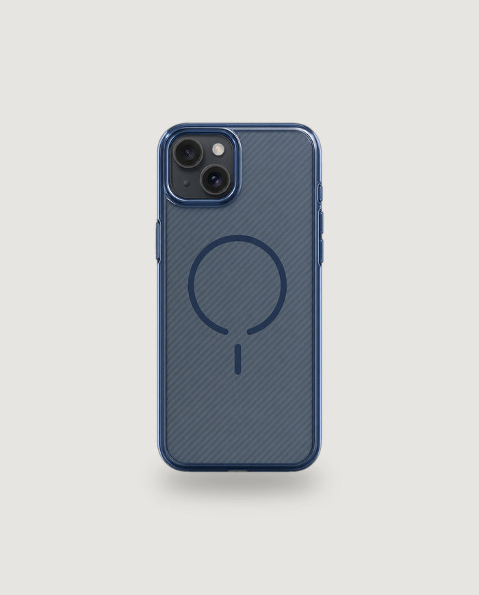 Carbon hulstur | Blátt (iPhone 15 / MagSafe)