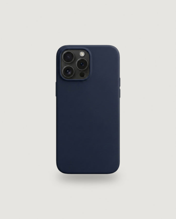 Sílikon hulstur | Dökkblátt (iPhone 15 Pro / Venjulegt)