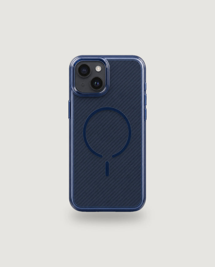 Carbon hulstur | Blátt (iPhone 16 / MagSafe)