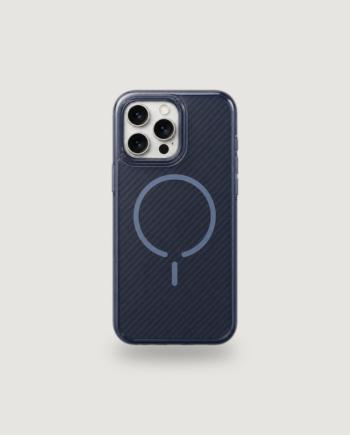 Carbon hulstur | Blátt (iPhone 16 Pro / MagSafe)