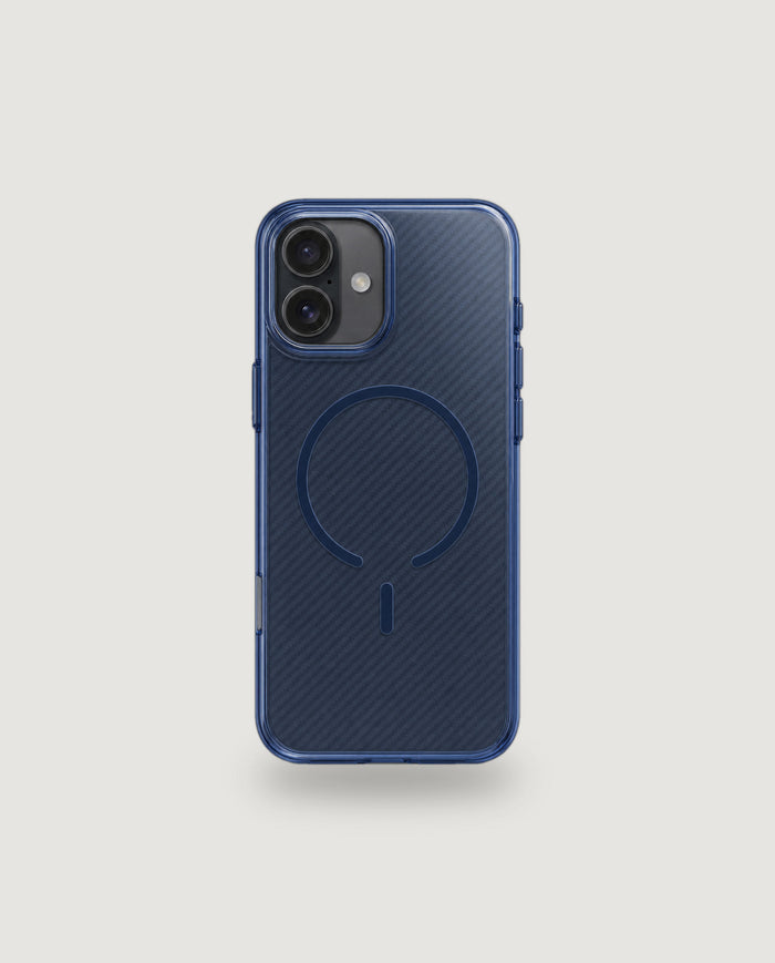 Carbon hulstur | Blátt (iPhone 17 / MagSafe)