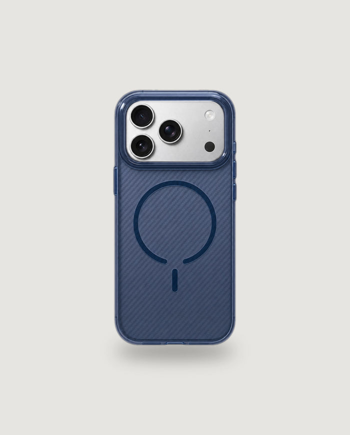 Carbon hulstur | Blátt (iPhone 17 Pro / MagSafe)