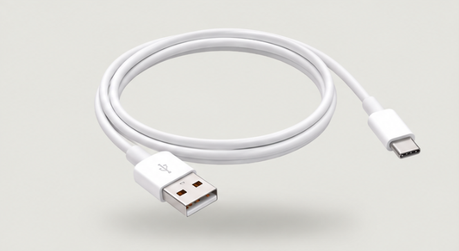 Snúrur – USB A - USB C snúra 2 m 25W Fléttuð