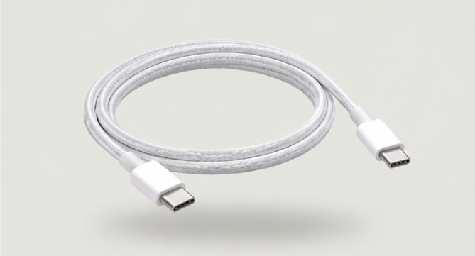 Snúrur – USB C - USB C snúra 1 m 65W Fléttuð
