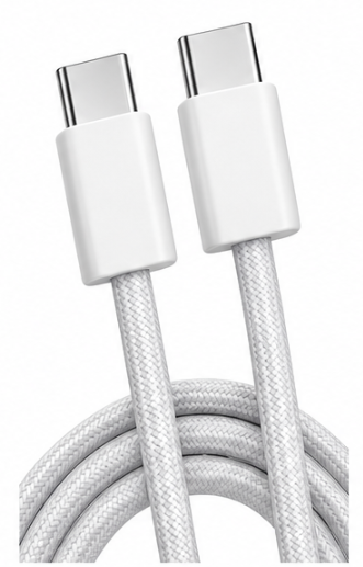Snúrur – USB C - USB C snúra 1 m 65W Fléttuð